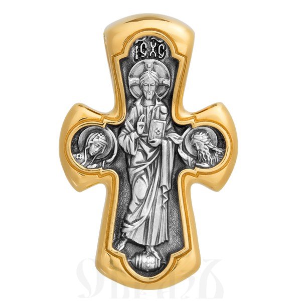 крест «деисус. божия матерь «никопея», серебро 925 проба с золочением (арт. 101.019)